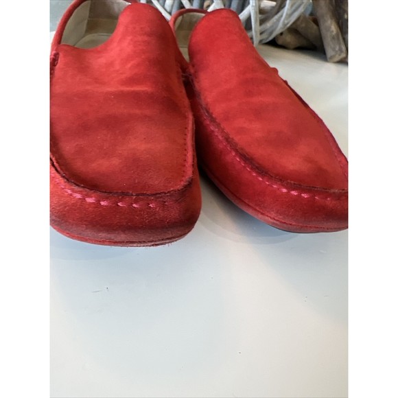 BOSS Hugo Boss Slip-On Suede Loafers, Moccasins Men's Holiday RED Sz 9 - Picture 4 of 9
